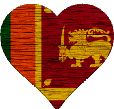 Flags Asia Sri Lanka Heart 