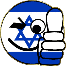 Fahnen Asien Israel Smiley - OK 