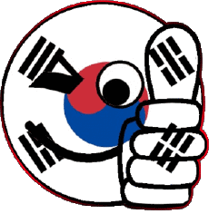 Bandiere Asia Corea del Sud Faccina - OK 