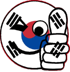 Fahnen Asien Südkorea Smiley - OK 