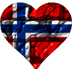 Flags Europe Norway Heart 