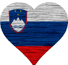 Banderas Europa Eslovenia Corazón 
