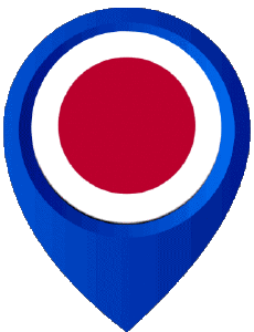 Flags Asia Japan Location Pin 