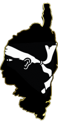 Bandiere Francia Regioni Corsica Carta Geografica 