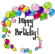 Messagi Inglese Happy Birthday Balloons - Confetti 012 