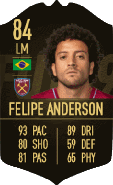 Multimedia Videogiochi F I F A - Giocatori carte Brasile Felipe Anderson Pereira Gomes 
