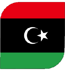 Bandiere Africa Libia Quadrato 