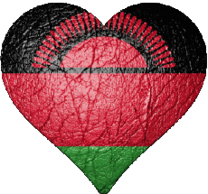 Banderas África Malawi Corazón 