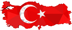 Drapeaux Asie Turquie Carte 