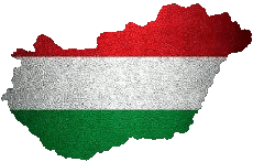 Flags Europe Hungary Map 