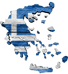 Bandiere Europa Grecia Carta Geografica 