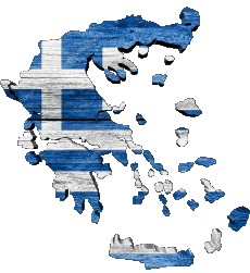 Drapeaux Europe Grèce Carte 
