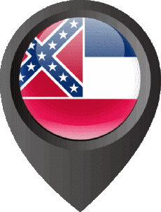 Fahnen Amerika U.S.A - States Mississippi Standort-Pin 