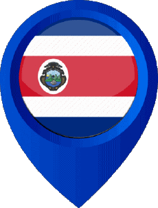 Drapeaux Amériques Costa Rica Epingle de Localisation 