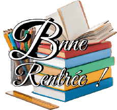 Mensajes Francés Bonne Rentrée Fondo transparente 016 