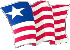 Banderas África Liberia Forma 01 