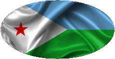 Drapeaux Afrique Djibouti Ovale 01 