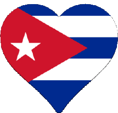 Bandiere America Cuba Cuore 