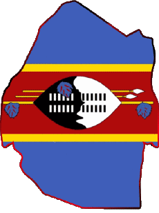 Drapeaux Afrique Eswatini carte 
