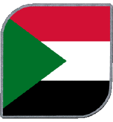 Flags Africa Sudan Square 
