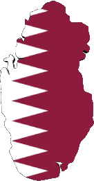 Fahnen Asien Katar Karte 