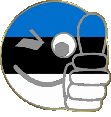 Fahnen Europa Estland Smiley - OK 