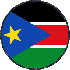 Drapeaux Afrique Soudan Sud Rond 