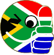 Fahnen Afrika Südafrika Smiley - OK 