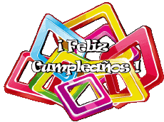 Nachrichten Spanisch Feliz Cumpleaños Abstracto - Geométrico 017 