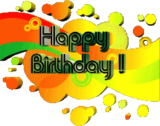Nachrichten Englisch Happy Birthday Abstract - Geometric Transparenter Hintergrund 009 