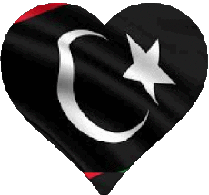 Flags Africa Libya Heart 