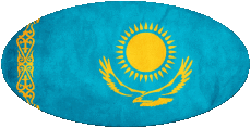 Bandiere Asia Kazakistan Ovale 