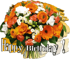 Messagi Inglese Happy Birthday Floral 006 