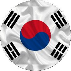 Fahnen Asien Südkorea Runde 