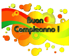 Messages Italien Buon Compleanno Astratto - Geometrico Fond Transparent 009 
