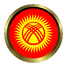 Drapeaux Asie Kirghizistan Rond - Anneaux 