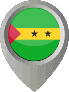 Banderas África Santo Tomé y Príncipe Marcador de ubicación 