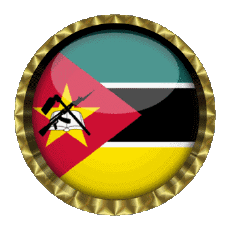 Fahnen Afrika Mozambique Rund - Ringe 