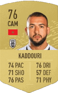 Sport F I F A - Karten Spieler Marokko Omar El Kaddouri 