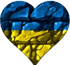 Banderas Europa Ucrania Corazón 
