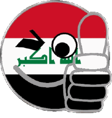 Fahnen Asien Irak Smiley - OK 