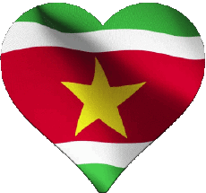 Bandiere America Suriname Cuore 