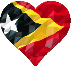 Flags Asia East Timor Heart 