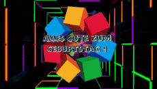 Mensajes Alemán Alles Gute zum Geburtstag Zusammenfassung - geometrisch Fondo animado 001 