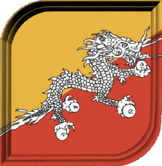 Drapeaux Asie Bhoutan Carré 