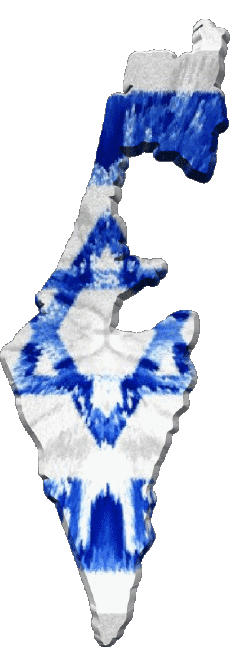 Fahnen Asien Israel Karte 