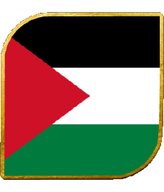 Drapeaux Asie Palestine Carré 