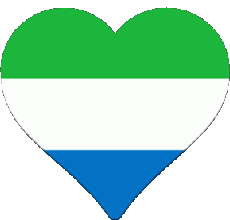 Banderas África Sierra Leone Corazón 