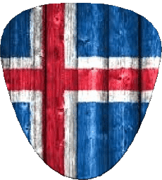 Drapeaux Europe Islande Forme 