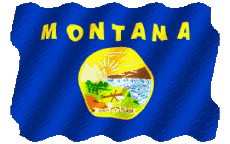 Drapeaux Amériques U.S.A - Etats Montana Ondulation 